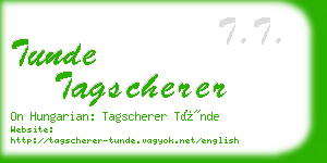 tunde tagscherer business card